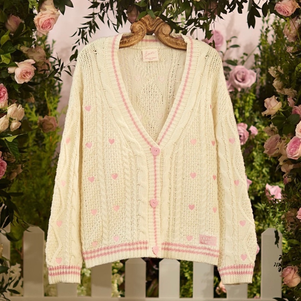 In Hand Official Lover Cardigan Taylor Swift TS Pink